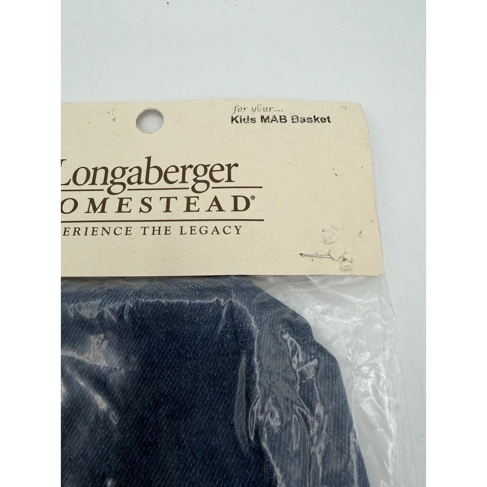 🧺👧 Longaberger 2013 Kids Make‑A‑Basket Liner‎ ONLY – Denim – NIP 👦✨